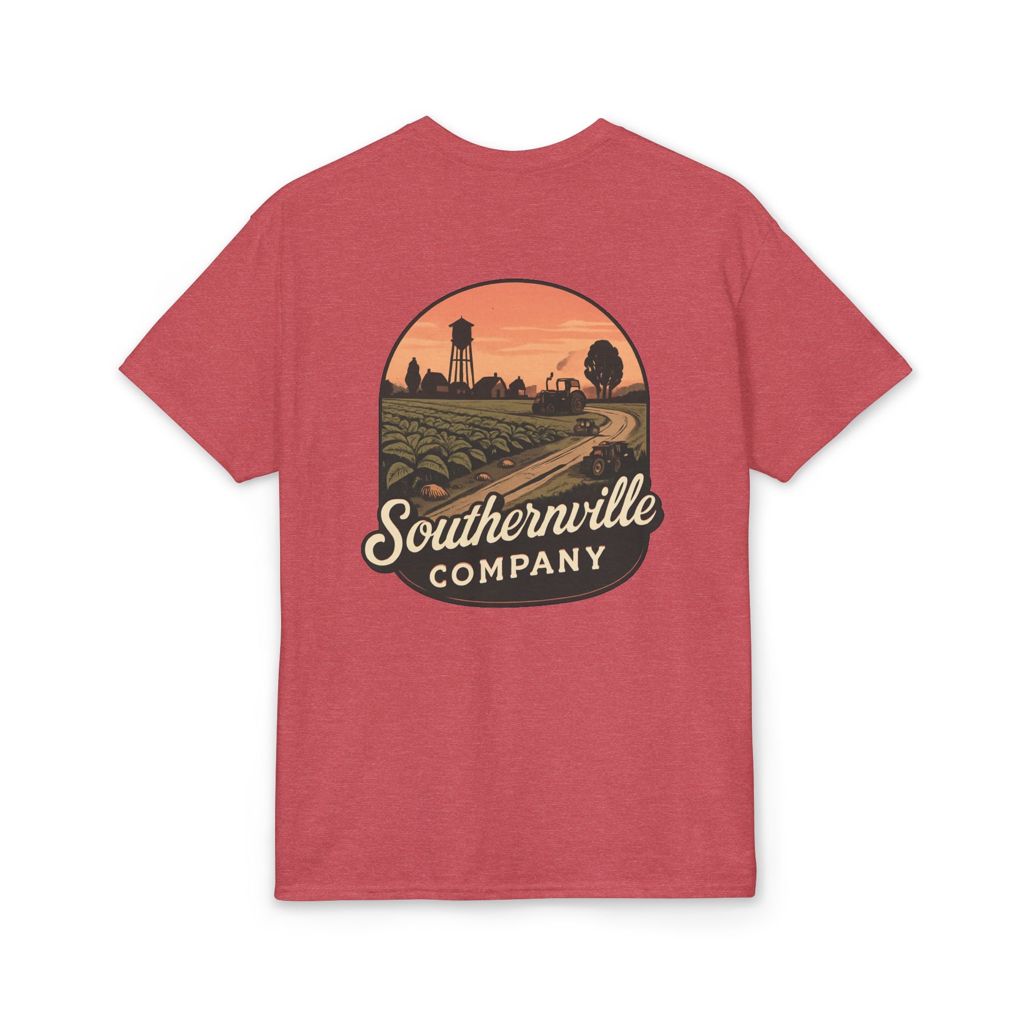 Southernville Company Tee – Vintage Farm Sunset Graphic T‑Shirt