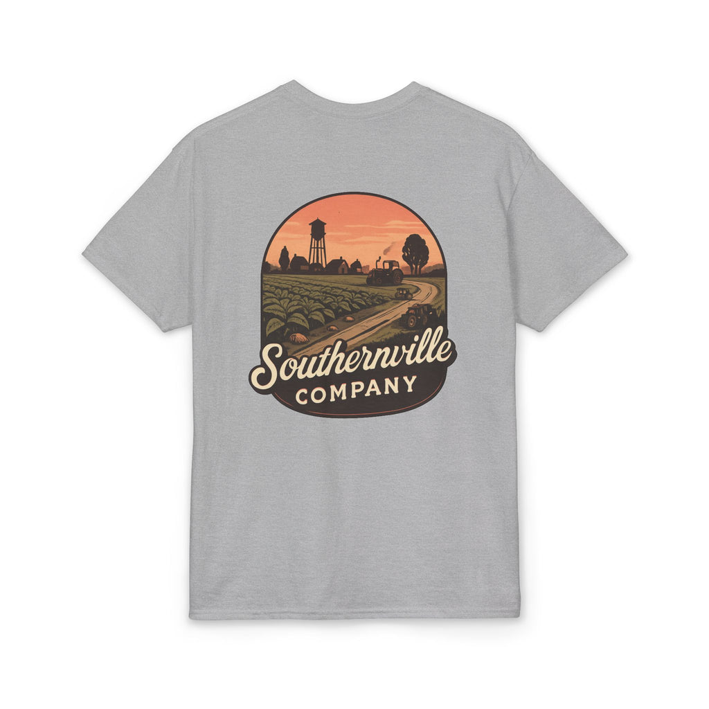 Southernville Company Tee – Vintage Farm Sunset Graphic T‑Shirt