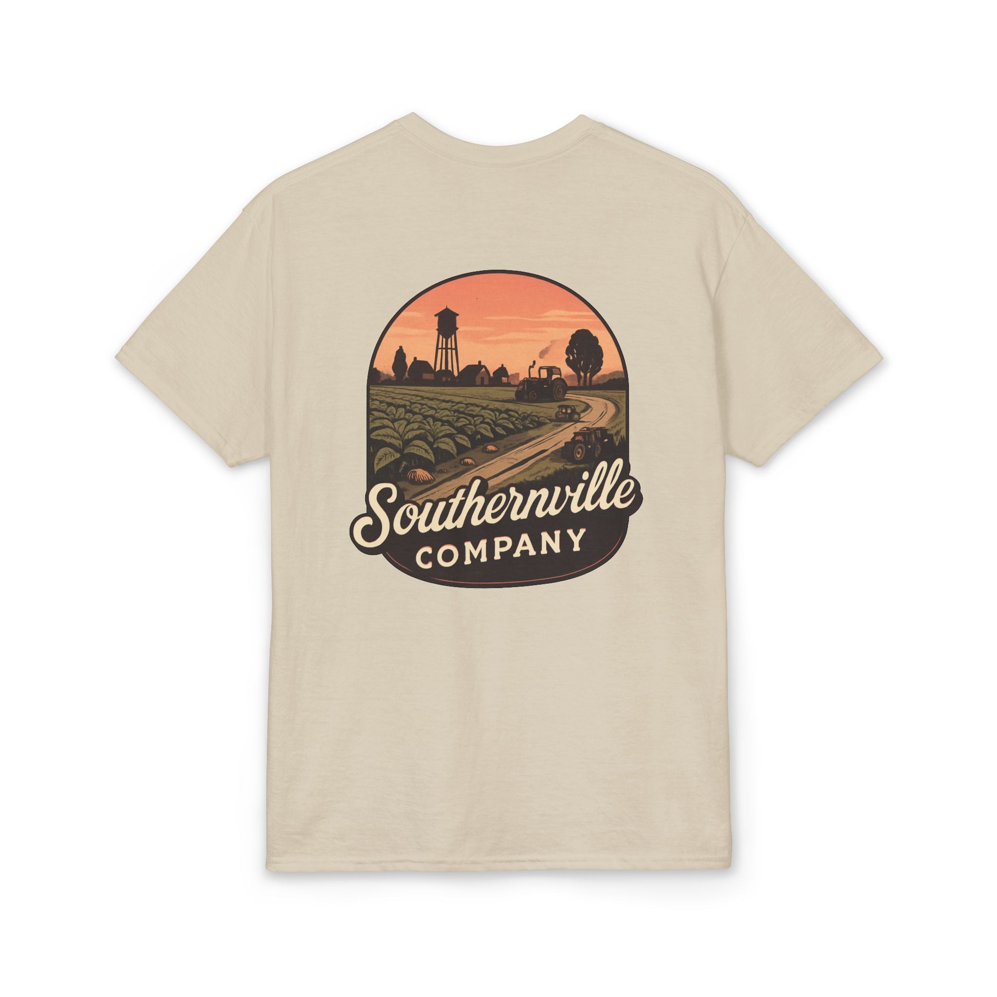 Southernville Company Tee – Vintage Farm Sunset Graphic T‑Shirt