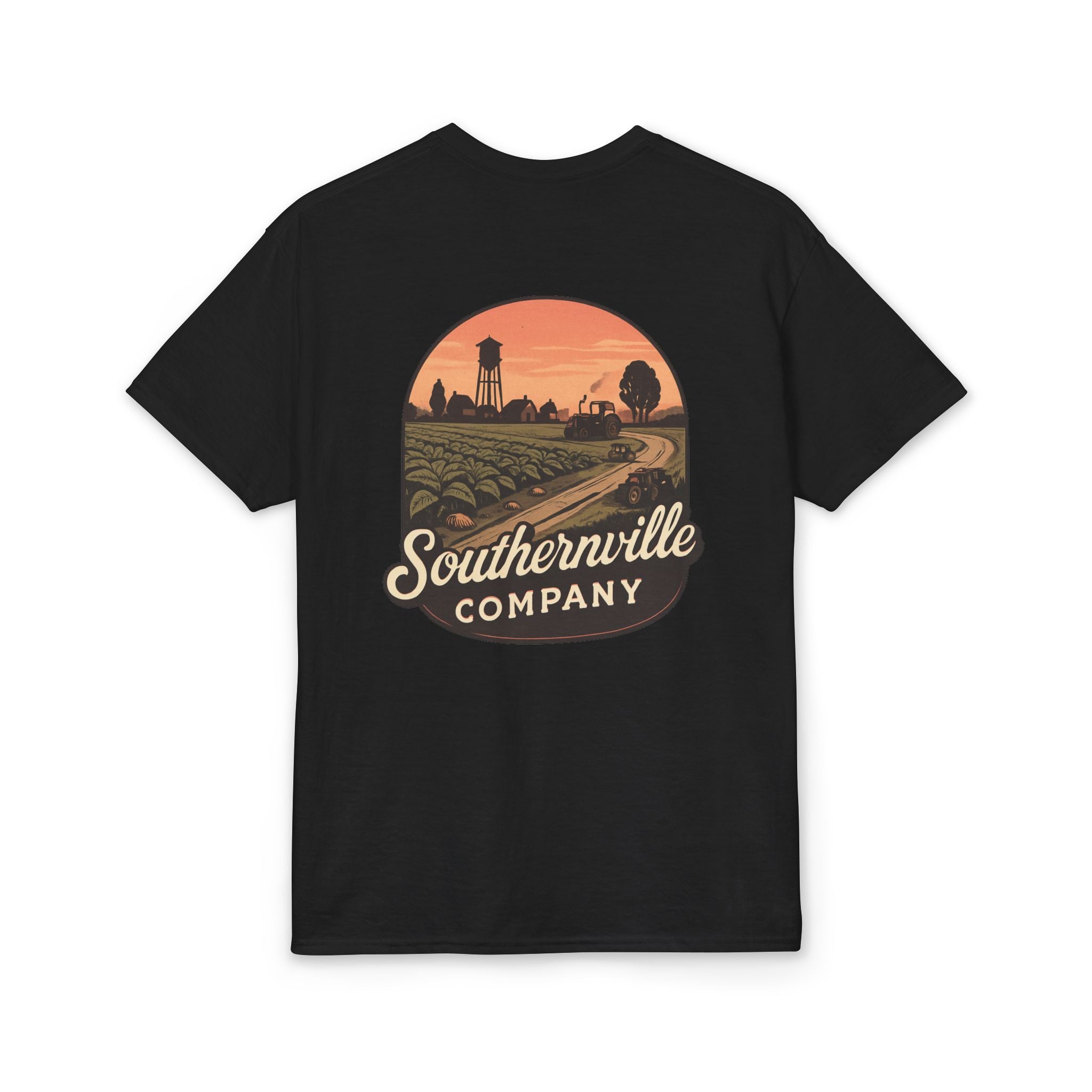 Southernville Company Tee – Vintage Farm Sunset Graphic T‑Shirt