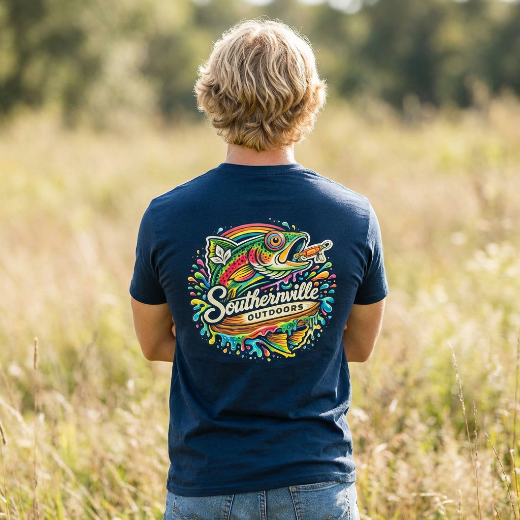 Southernville Outdoors Funky Trout Fishing T-Shirt