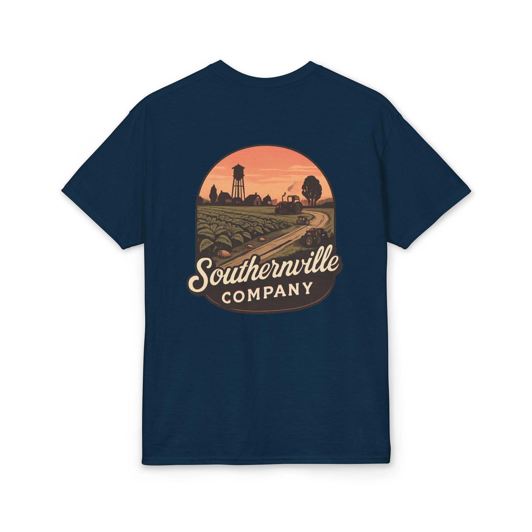 Southernville Company Tee – Vintage Farm Sunset Graphic T‑Shirt