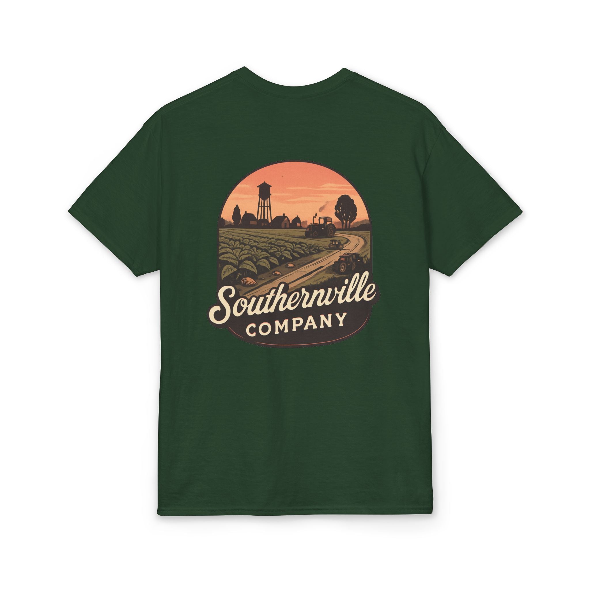 Southernville Company Tee – Vintage Farm Sunset Graphic T‑Shirt