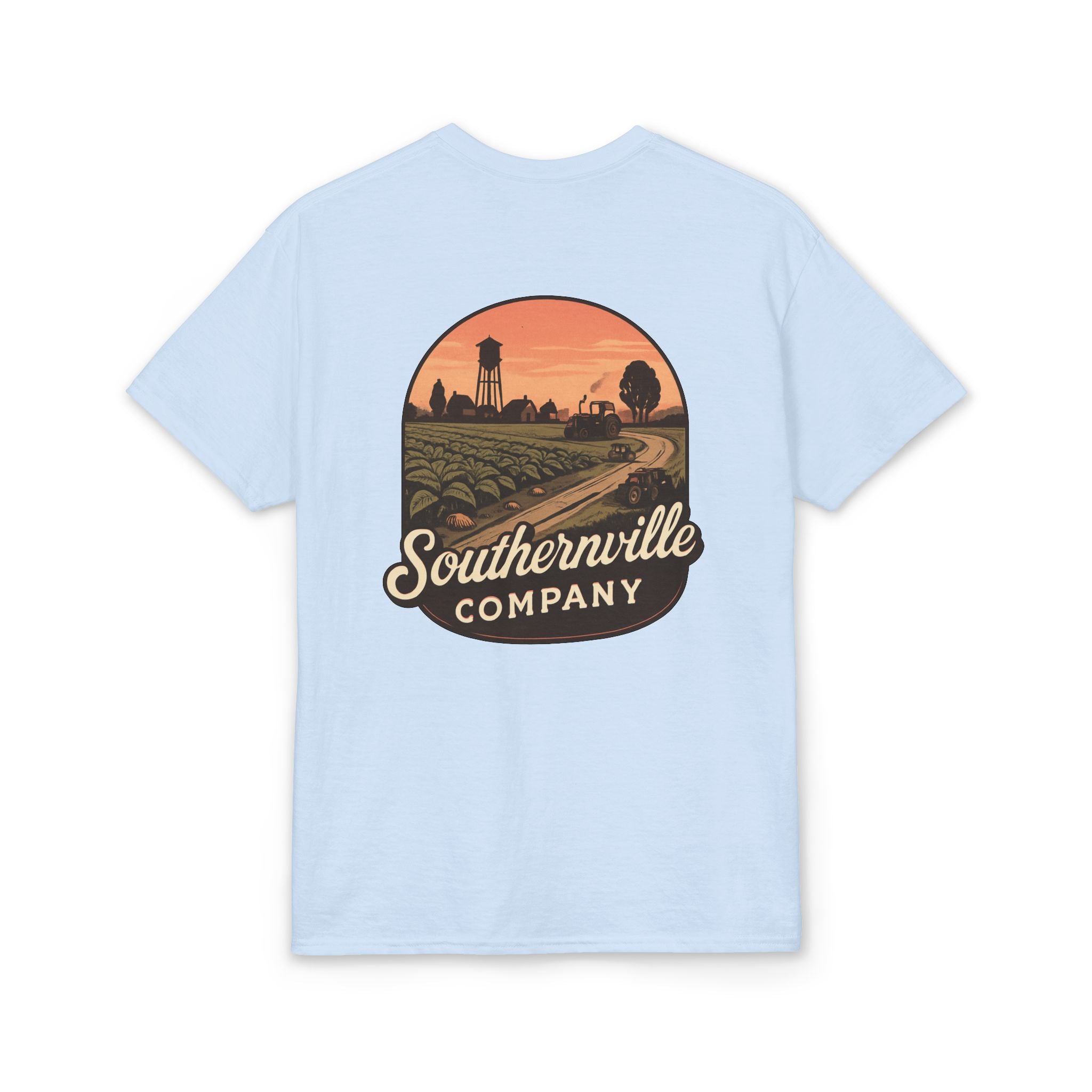 Southernville Company Tee – Vintage Farm Sunset Graphic T‑Shirt